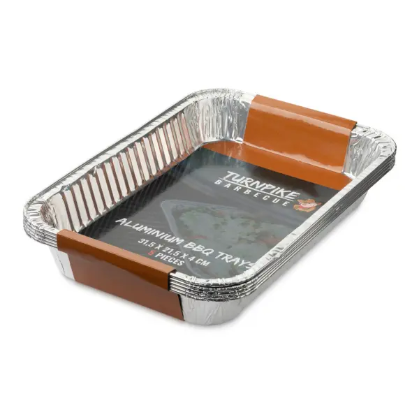 Aluminium drip-pan 31,5x21,5x4cm, 5 stuks