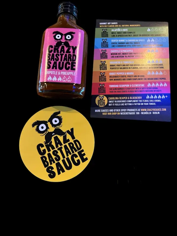 Grazy Bastard Sauce, Chipotle & pineapple, 100ml