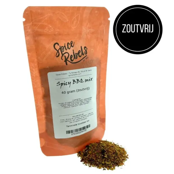 Spice Rebel Spicy BBQ mix (zoutvrij), 40gr