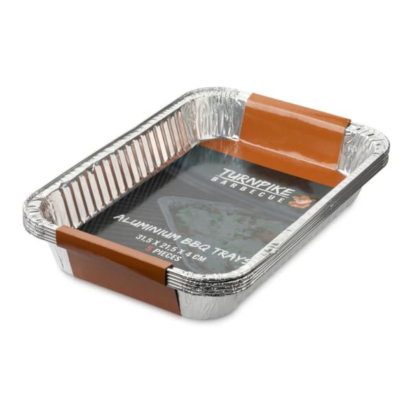 Aluminium drip-pan 31,5x21,5x4cm, 5 stuks
