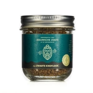 Zeeuwsche Zoute Zwarte Knoflook zout, pot, 100gr