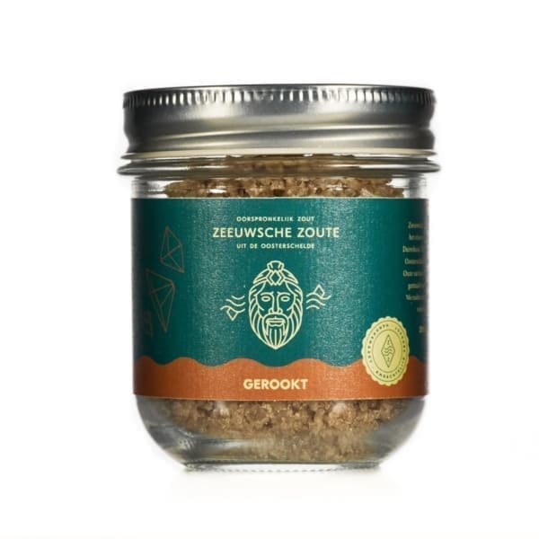 Zeeuwsche Zoute Gerookt zout, pot, 100gr