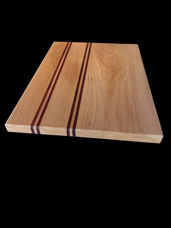 Snijplank, handgemaakt, beuken en padoek, 30 X 40 X 3 cm - Afbeelding 2