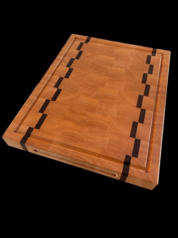 Snijplank, handgemaakt, beuken en mansonia, 35 X 45 X 5 cm - Afbeelding 2